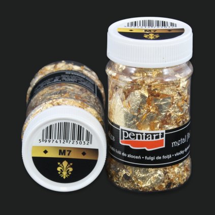 m7 m9 vlocky metalickej folie 1g zlata 2505