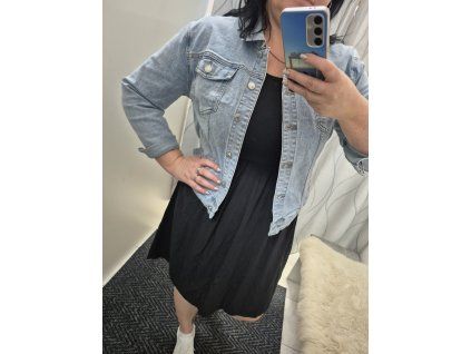 Džínová bunda s límcem BELA