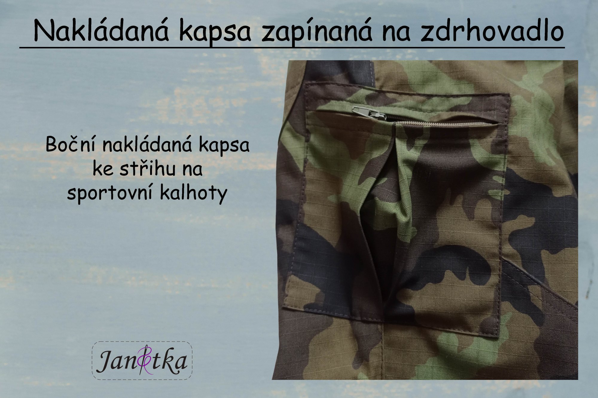 Jak šít boční nakládanou kapsu zapínanou na zip