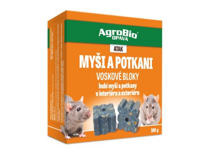 ATAK  Myši a potkani - voskové bloky 300 g