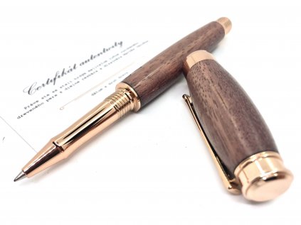Drevené guľôčkové pero Donatus  Purpurové drevo - ružové zlato