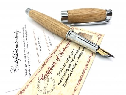 Drevené plniace  pero Donatus  Sud od Whiskey- chróm