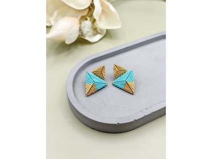 Velké náušnice Triangle Tyrkysová hlavní