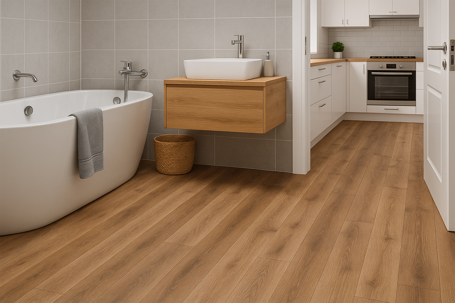 Vinylová podlaha v kúpeľni alebo kuchyni: Áno či nie?