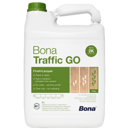 Lak Bona TRAFFIC GO polomat 5 L 1-zložkový vrchný PU na vodnej báze