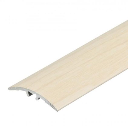 Profil AL prechodový 30 mm, fólia Dub biely 13, 2,7 m, narážací oblý, LW30 Cezar