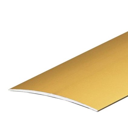 Profil AL prechodový 80 mm, elox Zlato 02, 2 m, samolepiaci oblý, LPO80K Cezar