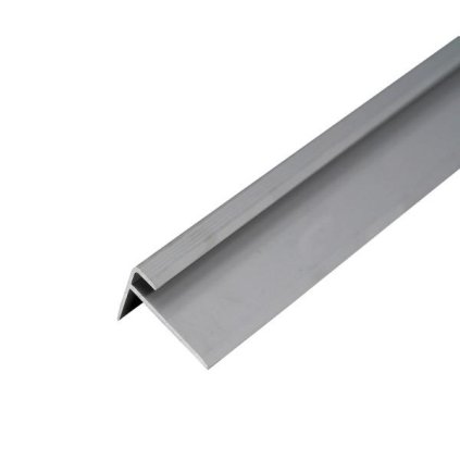 Profil AL schodový "F" 3 mm, elox Striebro 01, 2,7 m, skrutkovací k vinylom hr. 3 mm, CL3LVT Cezar (8x12,5x28 mm)