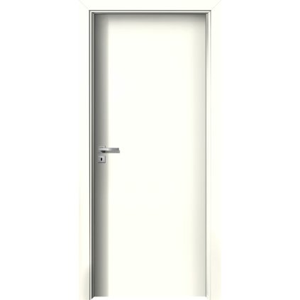 Interiérové dvere Alfa.01 Biela (Otváranie Pravé, Výplň Plná drevotrieska)