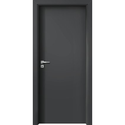 Interiérové dvere Alfa.01 Diamantovo sivá (Otváranie Pravé, Výplň Plná drevotrieska)