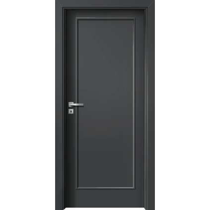 Interiérové dvere Alfa.11 Diamantovo sivá (Otváranie Pravé, Výplň Plná drevotrieska)