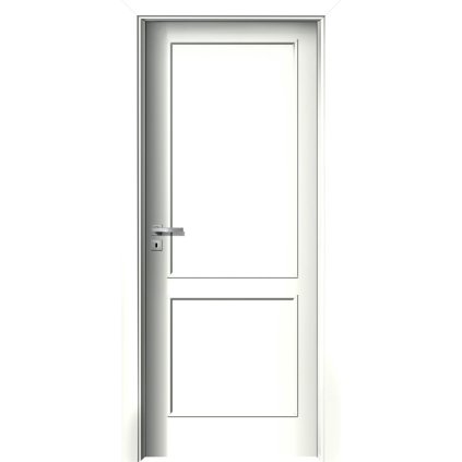 Interiérové dvere Alfa.12 Biela pór (Otváranie Pravé, Výplň Plná drevotrieska)