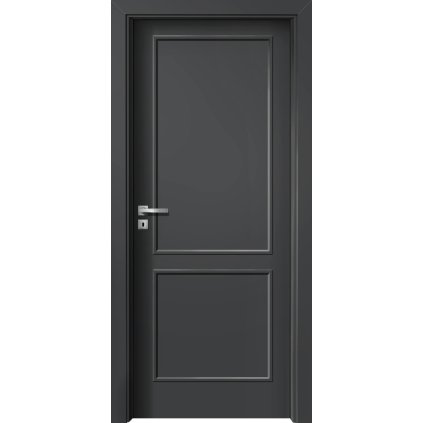 Interiérové dvere Alfa.12 Diamantovo sivá (Otváranie Pravé, Výplň Plná drevotrieska)