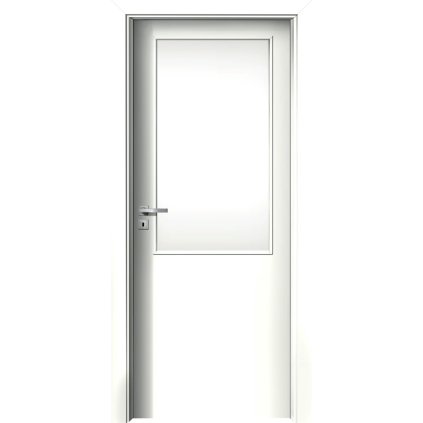 Interiérové dvere Beta.02 Biela pór (Otváranie Pravé, Výplň Plná drevotrieska)