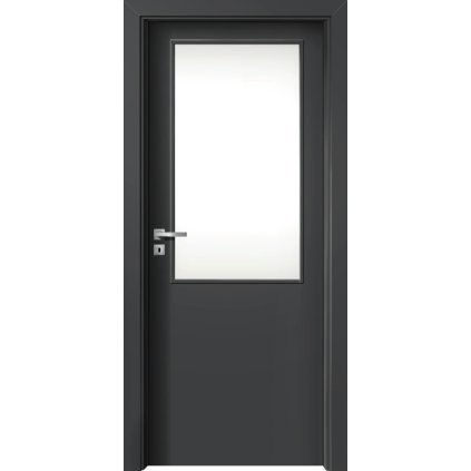 Interiérové dvere Beta.02 Diamantovo sivá (Otváranie Pravé, Výplň Plná drevotrieska)