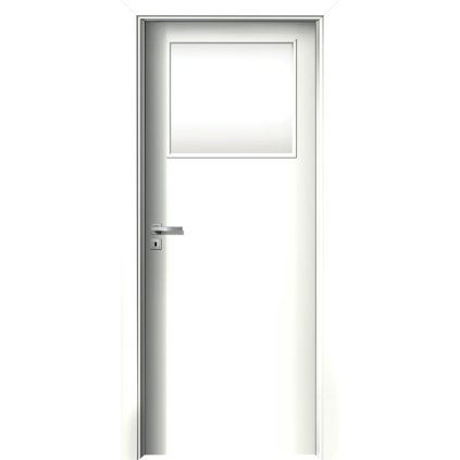 Interiérové dvere Beta.03 Biela pór (Otváranie Pravé, Výplň Plná drevotrieska)