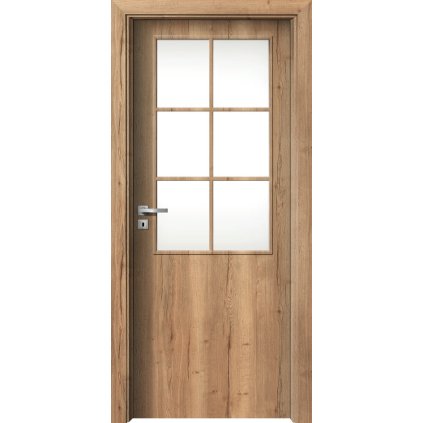Interiérové dvere Beta.11 Dub halifax (Otváranie Pravé, Výplň Plná drevotrieska)
