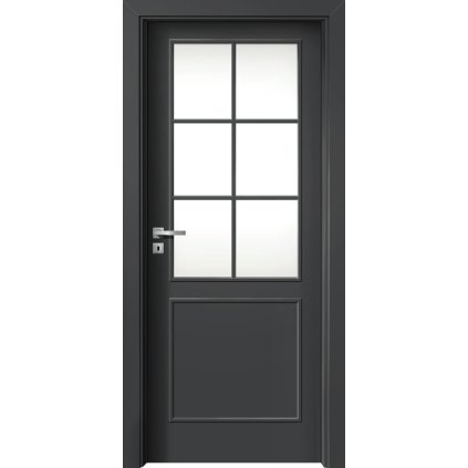 Interiérové dvere Beta.12 Diamantovo sivá (Otváranie Pravé, Výplň Plná drevotrieska)