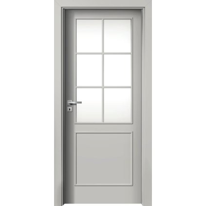 Interiérové dvere Beta.12 Sivá (Otváranie Pravé, Výplň Plná drevotrieska)
