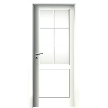 Interiérové dvere Beta.22 Biela pór (Otváranie Pravé)