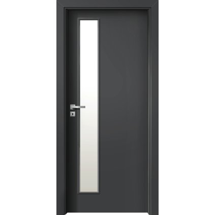 Interiérové dvere Delta.01 Diamantovo sivá (Otváranie Pravé, Výplň Plná drevotrieska)