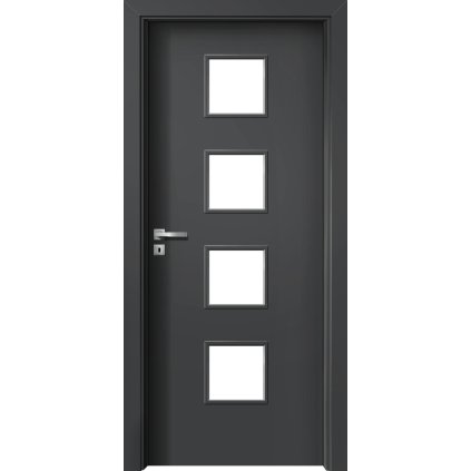 Interiérové dvere Delta.02 Diamantovo sivá (Otváranie Pravé, Výplň Plná drevotrieska)