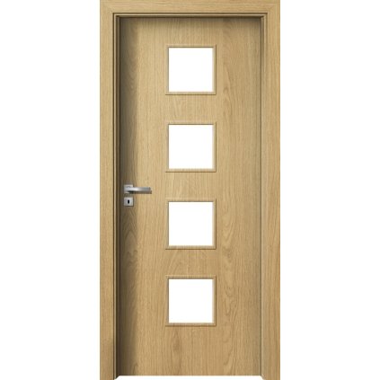 Interiérové dvere Delta.02 Dub (Otváranie Pravé, Výplň Plná drevotrieska)