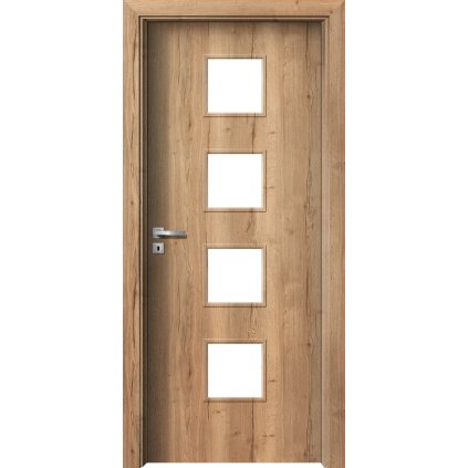 Interiérové dvere Delta.02 Dub halifax (Otváranie Pravé, Výplň Plná drevotrieska)