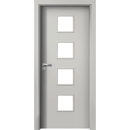 Interiérové dvere Delta.02 Sivá (Otváranie Pravé, Výplň Plná drevotrieska)