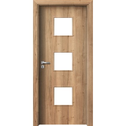 Interiérové dvere Delta.03 Dub halifax (Otváranie Pravé, Výplň Plná drevotrieska)