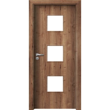 Interiérové dvere Delta.03 Dub halifax tabakový (Otváranie Pravé, Výplň Plná drevotrieska)