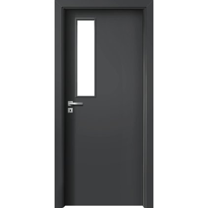 Interiérové dvere Delta.07 Diamantovo sivá (Otváranie Pravé, Výplň Plná drevotrieska)