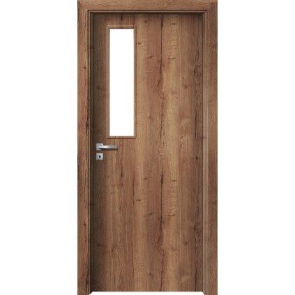 Interiérové dvere Delta.07 Dub halifax tabakový (Otváranie Pravé, Výplň Plná drevotrieska)