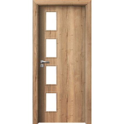 Interiérové dvere Delta.14 Dub halifax (Otváranie Pravé, Výplň Plná drevotrieska)