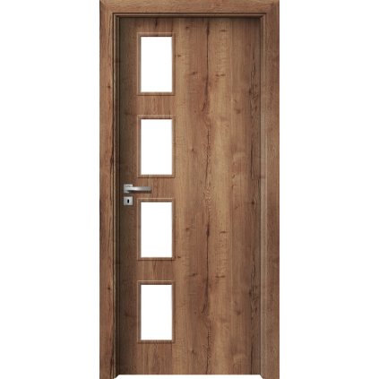 Interiérové dvere Delta.14 Dub halifax tabakový (Otváranie Pravé, Výplň Plná drevotrieska)