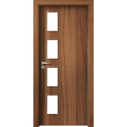 Interiérové dvere Delta.14 Orech (Otváranie Pravé, Výplň Plná drevotrieska)