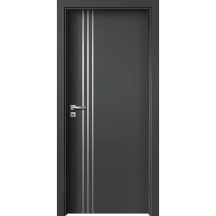 Interiérové dvere Kappa.02 Diamantovo sivá (Otváranie Pravé)