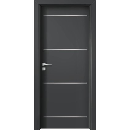 Interiérové dvere Kappa.04 Diamantovo sivá (Otváranie Pravé)