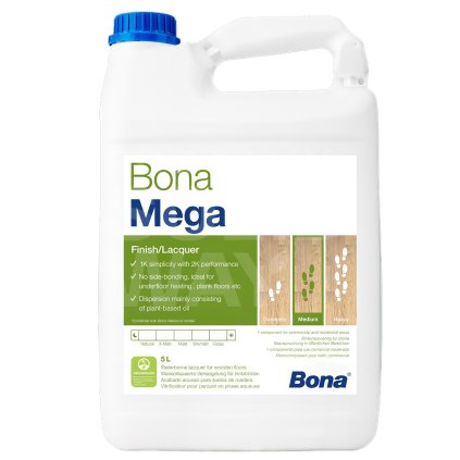 49764 lak bona mega leskly 5 l 1 zlozkovy vrchny pu na vodnej baze