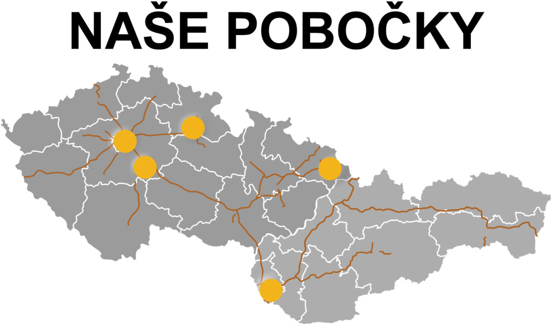JAP POUZDRO - mapa poboček