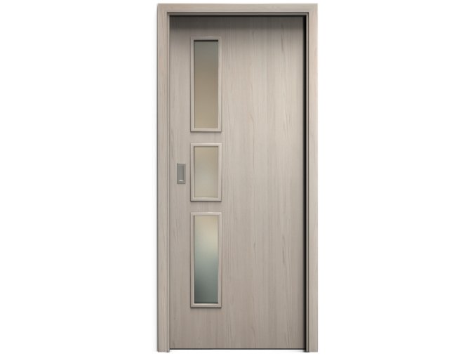 SAPELI ELEGANT KOMFORT M32 - CPL LAMINÁT - POSUVNÉ DVERE VR. ZÁRUBNE - Borovica biela štruktúr