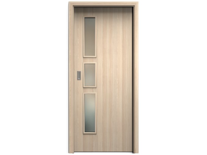 SAPELI ELEGANT KOMFORT M32 - CPL LAMINÁT - POSUVNÉ DVERE VR. ZÁRUBNE - Jaseň štruktúr