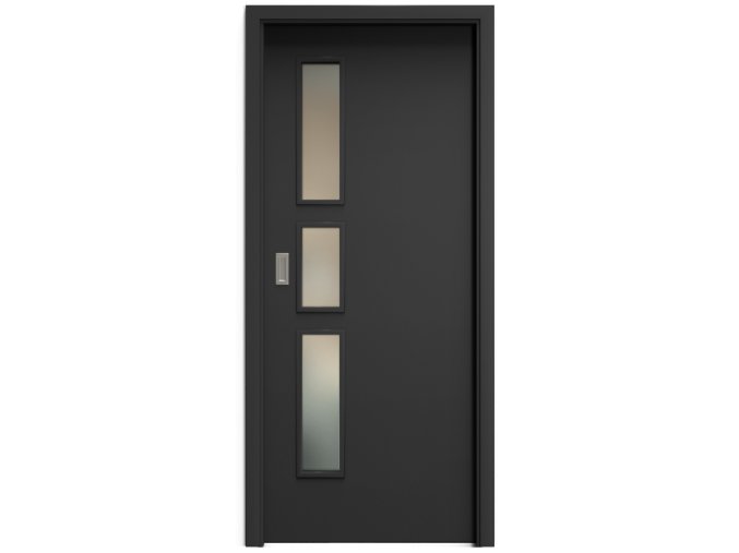 SAPELI ELEGANT KOMFORT M32 - CPL LAMINÁT - POSUVNÉ DVERE VR. ZÁRUBNE - Čierná grafit