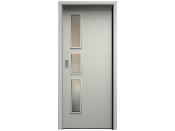 SAPELI ELEGANT KOMFORT M32 - CPL LAMINÁT - POSUVNÉ DVERE VR. ZÁRUBNE - Sivá