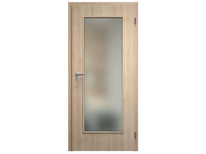 SAPELI ELEGANT PRAKTIK M40 - START - OTOČNÉ DVEŘE VČ. ZÁRUBNĚ - Buk (Průchozí výška (cm) 197, Průchozí šířka (cm) 60, typ skla Satináto bílé)