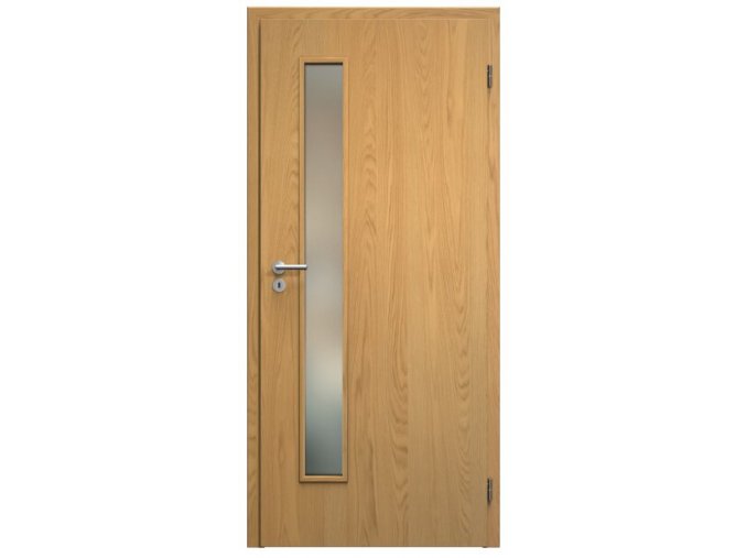 SAPELI ELEGANT KOMFORT M60 - DÝHA - OTOČNÉ DVEŘE VČ. ZÁRUBNĚ - Dub natur (Průchozí výška (cm) 210, Průchozí šířka (cm) 120, typ skla Satináto bílé)