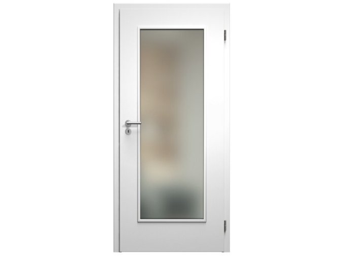 SAPELI ELEGANT KOMFORT M40 - CPL LAMINÁT - OTOČNÉ DVEŘE VČ. ZÁRUBNĚ - Bílá perla (Průchozí výška (cm) 210, Průchozí šířka (cm) 120, typ skla Satináto bílé)