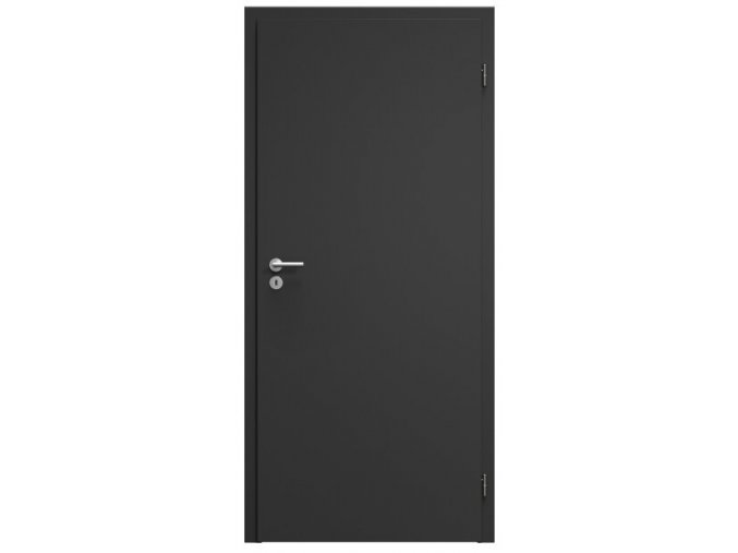 SAPELI ELEGANT KOMFORT M10 - CPL LAMINÁT - OTOČNÉ DVEŘE VČ. ZÁRUBNĚ - Černá grafit (Průchozí výška (cm) 210, Průchozí šířka (cm) 90)