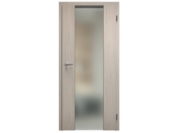 SAPELI HARMONIE KOMFORT M40 - CPL LAMINÁT - OTOČNÉ DVEŘE VČ. ZÁRUBNĚ - BOROVICE BÍLÁ (Průchozí výška (cm) 210, Průchozí šířka (cm) 90, typ skla Satináto bílé)