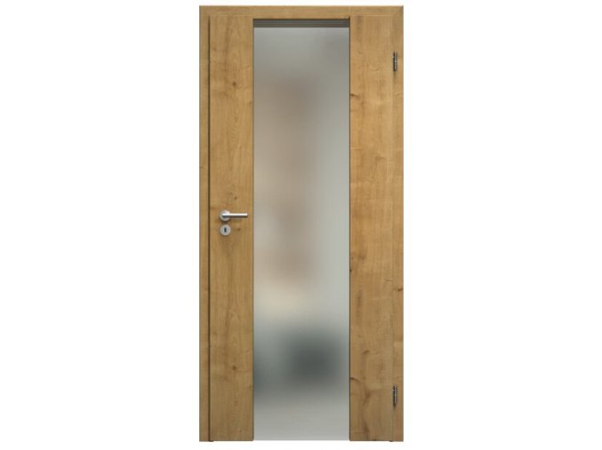 SAPELI HARMONIE KOMFORT M40 - CPL LAMINÁT - OTOČNÉ DVEŘE VČ. ZÁRUBNĚ - dub sukatý (Průchozí výška (cm) 210, Průchozí šířka (cm) 90, typ skla Satináto bílé)